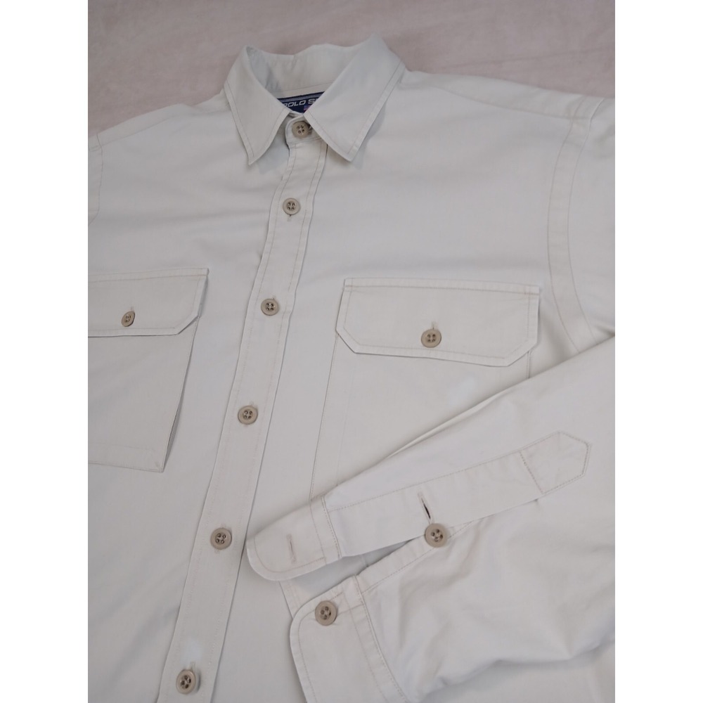 Ralph Lauren Polo Sport Sportsman Medium Long Sleeve Vintage 23x29 FLAWS